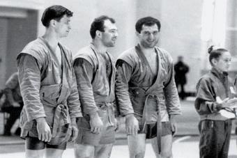 Чемпионат России в Петербурге, 1977 год. Победители в весовой категории до 90 кг.: Леонид Дученко, Сергей Лоповок и Тагир Абдулаев