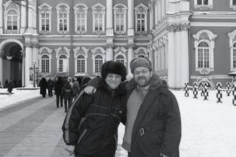 Февраль 2005. Слева направо: Георгий Богданов и Митчел Пэрис в Санкт-Петербурге. В последний раз они встречались в 1977 году