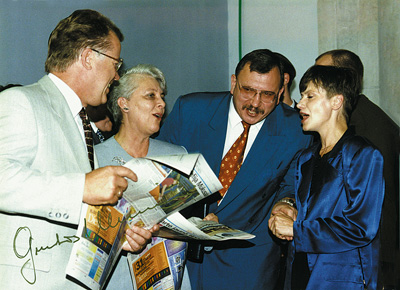 С президентом Латвии Г. Улманисом, 1996 г.