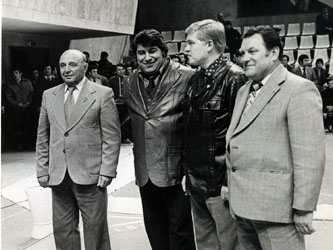 С А.В. Ялтаряном и Д.Г. Миндиашвили на чемпионате по вольной борьбе СССР. Москва, 1971 г.