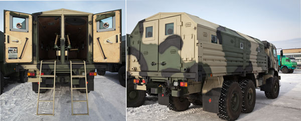 Бронеавтомобиль IVECO M65 (LMV) (в итальянской армии — Lince, или «Рысь») был создан в 2001 году. Обеспечивает противопульное круговое бронирование, защиту от осколков и мин.